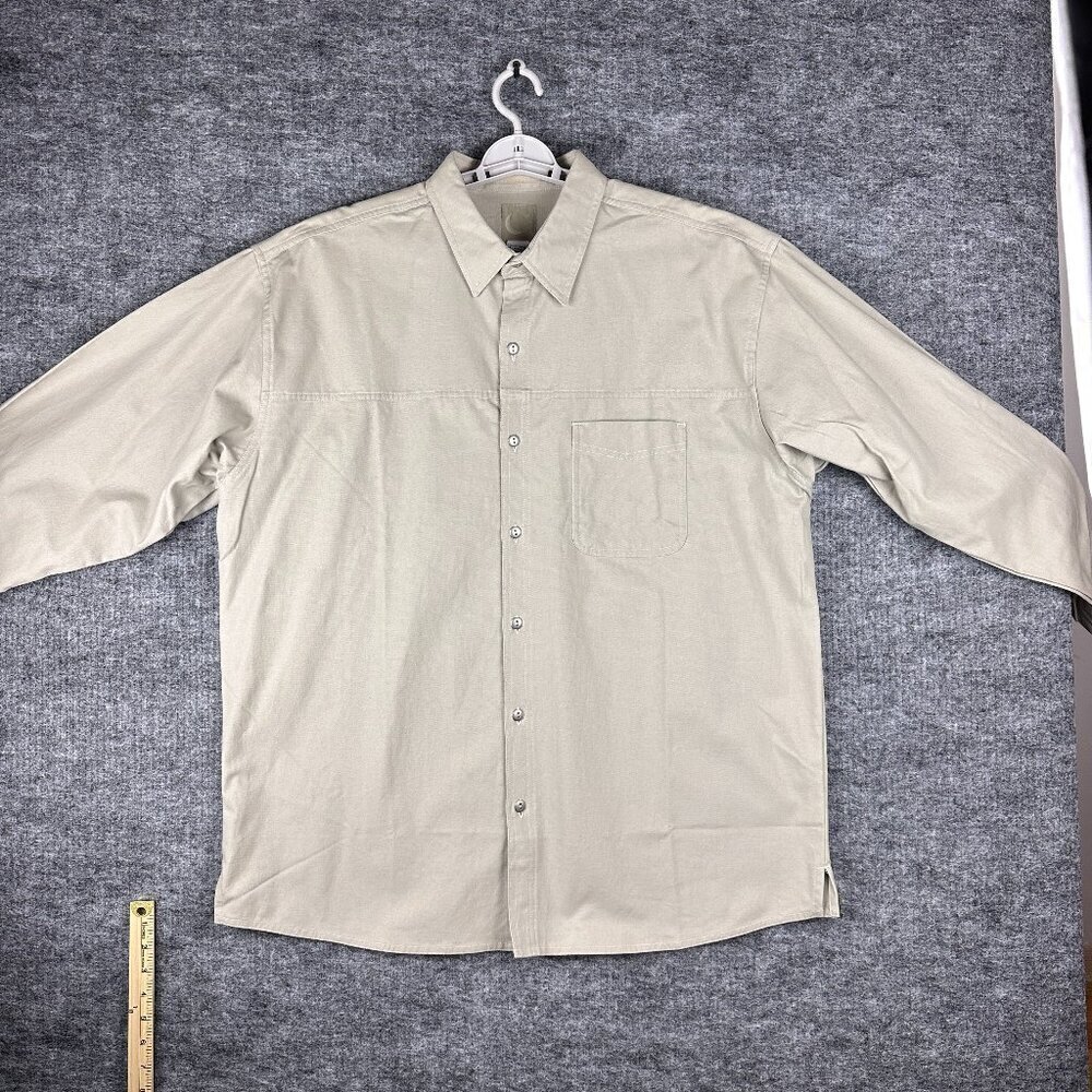 Vintage 90s Marlboro Men's XXL Denim Jacket, Color Beige, Metal Button Up, New